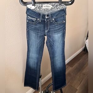 ARIAT R.E.A.L. Low Rise Stretch Rosy Whipstitch Boot Cut Jean